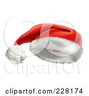 Red Velvet Santa Hat With White Trim
