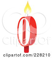 Poster, Art Print Of Number 0 Birthday Cake Candle