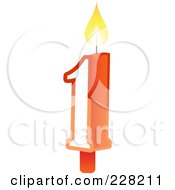 Poster, Art Print Of Number 1 Birthday Cake Candle