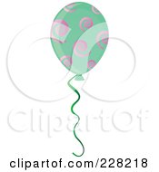 Royalty Free RF Clipart Illustration Of A Spiral Patterned Party Balloon by Tonis Pan