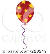 Poster, Art Print Of Star Patterned Party Balloon