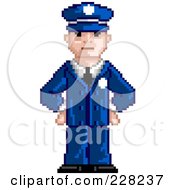 Poster, Art Print Of Pixelated Officer