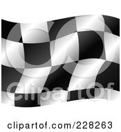 Checkered Auto Racing Flag Waving