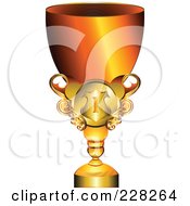 Royalty Free RF Clipart Illustration Of A Golden Auto Racing Award Trophy Cup