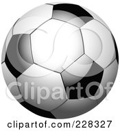 Royalty Free RF Clipart Illustration Of A Shiny 3d Soccer Ball