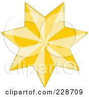 Golden Christmas Star - 5