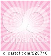 Royalty Free RF Clipart Illustration Of A Pink Sparkly Burst Of Rays