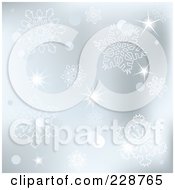 Poster, Art Print Of Silver Snowflake Background