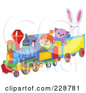 Toys Riding On A Train