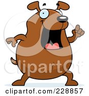Royalty Free RF Clipart Illustration Of A Chubby Dog With An Idea