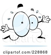 Royalty Free RF Clipart Illustration Of A Pair Of Eyes Running by Cory Thoman