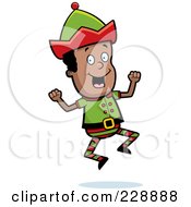 Poster, Art Print Of Happy Black Elf Jumping