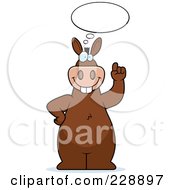 Poster, Art Print Of Donkey Standing With An Idea