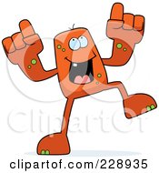 Royalty Free RF Clipart Illustration Of A Happy Monster Dancing
