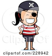 Poster, Art Print Of Pirate Girl Smiling