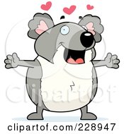 Royalty Free RF Clipart Illustration Of A Koala With Open Arms