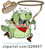 Poster, Art Print Of Rodeo Lizard With A Lasso