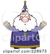 Royalty Free RF Clipart Illustration Of A Careless Old Wizard Shrugging
