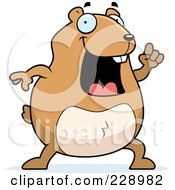 Royalty Free RF Clipart Illustration Of A Hamster With An Idea