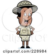 Poster, Art Print Of Black Safari Boy Standing