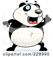 Royalty Free RF Clipart Illustration Of A Panda With An Idea