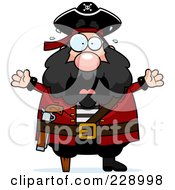 Poster, Art Print Of Scared Pirate Man