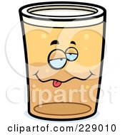 Royalty Free RF Clipart Illustration Of A Drunk Pint Of Beer