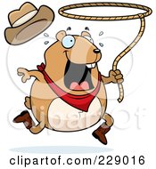 Poster, Art Print Of Rodeo Hamster Swinging A Lasso