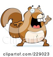 Royalty Free RF Clipart Illustration Of A Squirrel With An Idea