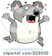 Poster, Art Print Of Koala Running Scared