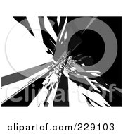 Royalty Free RF Clipart Illustration Of An Abstract Black And White Structure Background by chrisroll