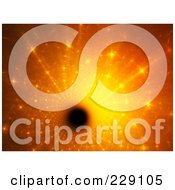 Poster, Art Print Of Background Of A Glowing Orange Vortex With A Dark Hole