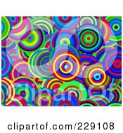 Poster, Art Print Of Vibrant Circle Pattern Background