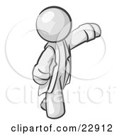 White Scientist Veterinarian Or Doctor Man Waving And Wearing A White Lab Coat