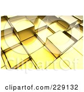 Royalty Free RF Clipart Illustration Of A 3d Background Of Golden Towers