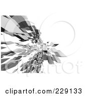 Royalty Free RF Clipart Illustration Of 3d Metal Shards Floating by chrisroll