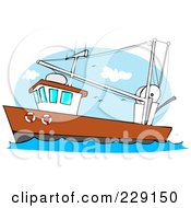 Trawler Fishing Boat At Sea - 1