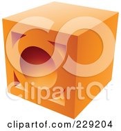 Royalty Free RF Clipart Illustration Of An Orange Brick Logo Icon 2