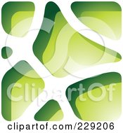 Poster, Art Print Of Green Stone Like Paper Cut Out Logo Icon - 5