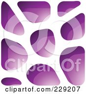 Royalty Free RF Clipart Illustration Of A Purple Stone Like Paper Cut Out Logo Icon