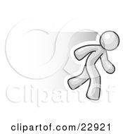 Clipart Illustration Of A Speedy White Business Man Running