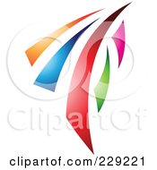 Royalty Free RF Clipart Illustration Of A Vibrant Colorful Abstract Logo Icon 1
