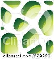 Poster, Art Print Of Green Stone Like Paper Cut Out Logo Icon - 8