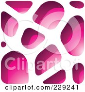 Royalty Free RF Clipart Illustration Of A Pink Stone Like Paper Cut Out Logo Icon