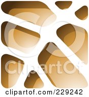 Poster, Art Print Of Brown Stone Like Paper Cut Out Logo Icon