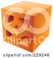 Royalty Free RF Clipart Illustration Of An Orange Brick Logo Icon 3