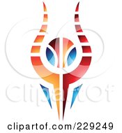 Royalty Free RF Clipart Illustration Of A Vibrant Colorful Abstract Logo Icon 9 by cidepix