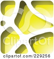 Poster, Art Print Of Yellow Stone Like Paper Cut Out Logo Icon