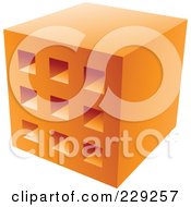 Royalty Free RF Clipart Illustration Of An Orange Brick Logo Icon 1