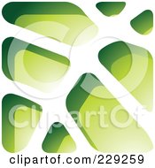 Poster, Art Print Of Green Stone Like Paper Cut Out Logo Icon - 2